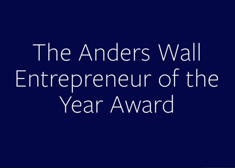 Anders Wall Entrepreneur of the year awardAward